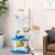 Hivvago Multi-level Cat Tower with Sisal Covered Scratching Posts-Blue Perspective: back