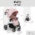 hauck Uptown Deluxe Folding Stroller with Cup Holder and Canopy, Melange Rose Perspective: back