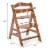 hauck Alpha+ Grow Along Adjustable Wooden Highchair, Beechwood, Walnut Finish Perspective: back