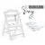 hauck Alpha High Chair Tray Table Compatible with Wooden Alpha+ and Beta+, White Perspective: back