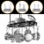Vdomus 33x17  Pot & Pan Ceiling Rack, Mounted Storage Organizer w/15 Hooks Perspective: back