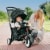 smarTrike 6 in 1 Modular Stroller Tricycle, 1 Handed Steering, Black and White Perspective: back