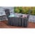 Strata Products Outdoor 85 Gallon Garden Storage Box with Double Door Lid, Black Perspective: back