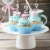 Silver 1 Number Candle Birthday Anniversary Party Cake Decorations Topper Perspective: back