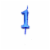 Blue 1 Number Candle Boys Birthday Anniversary Party Cake Decorations Topper Perspective: back