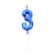 Blue 3 Number Candle Boys Birthday Anniversary Party Cake Decorations Topper Perspective: back