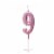 Number Candle Pink 9 Candle Birthday Anniversary Party Cake Decorations Topper Perspective: back