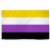 5 x 3ft Non-binary Pride Flag LGBT Perspective: back