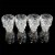 4 Halloween Decorations Tableware Claer Shot Glasses Spooky 3D Skull Shape Perspective: back