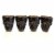 4 Halloween Black Shot Glasses with Spooky 3D Skull Shape Perspective: back