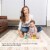 CHILDLIKE BEHAVIOR Baby Play Mat - Beige Mudcloth 72x48 Inch Perspective: back