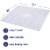 Tranquil Beauty Clear Square Shower Mat 53x53cm/21x21in | Anti-Slip, Machine-Washable Perspective: back