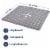 TranquilBeauty Square Solid Grey Shower Mat 53x53cm | Anti-Slip, Machine-Washable Perspective: back