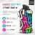 THE GYM KEG NY Rebel Sports Water Bottle | Half Gallon | Carry Handle | Big Jug Perspective: back
