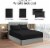CGK Linens 4 Piece Extra Deep Pocket Microfiber Sheet Set - Twin - Black Perspective: back