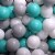 MeowBaby Round 35 x 11.5 Inch Baby Foam Ball Pit with 200 Balls, Turquoise/Gray Perspective: back