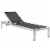 Ergode Shore Chaise Outdoor Patio Aluminum Set of 2 - Silver Black Perspective: back