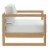 Ergode Upland Outdoor Patio Teak Armchair - Natural White Perspective: back