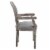 Ergode Emanate Vintage French Upholstered Fabric Dining Armchair - Light Gray Perspective: back