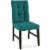 Ergode Promulgate Biscuit Tufted Upholstered Fabric Dining Chair Set of 2 - Teal Perspective: back