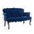 Ergode Viola Chesterfield Button Tufted Loveseat Performance Velvet Settee - Navy Perspective: back