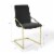 Ergode Pitch Performance Velvet Dining Armchair - Gold Black Perspective: back