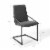 Ergode Pitch Upholstered Fabric Dining Armchair - Black Charcoal Perspective: back