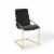 Ergode Pitch Dining Armchair Performance Velvet Set of 2 - Gold Black Perspective: back