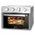 WEESTA KA23W 24 Quart Large Countertop Air Fryer Convection Oven Combo, Silver Perspective: back
