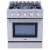 Thor Kitchen 30  Professional 4 Burner Gas Range Kitchen Oven, Stainless Steel Perspective: back