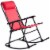 Costway Folding Zero Gravity Rocking Chair Rocker Porch Outdoor Patio Headrest Red Perspective: back