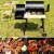 Costway Outdoor BBQ Grill Charcoal Barbecue Pit Patio Backyard Meat Cooker Smoker Perspective: back
