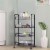 Costway 4 Tier Storage Rack Trolley Cart Home Kitchen Organizer Utility Baskets Black Perspective: back