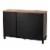 Glitzhome Storage Cabinet with Sliding Doors - Black Perspective: back