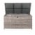 Glitzhome Outdoor Patio Garden Wicker Storage Deck Box - Gray / Cream Perspective: back