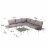Glitzhome 6-Piece Outdoor Aluminum Sectional Sofa Set With Cushions Perspective: back
