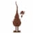 Glitzhome Metal Garden Gnome Yard Stake Decoration Perspective: back