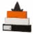 Glitzhome 11.5 Inch Tall Halloween Wooden Lighted Witch/Word Block Table Decor Perspective: back