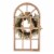 Glitzhome Wooden Fall Pumpkin and Pinecone Window Frame Wreath Perspective: back