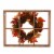Glitzhome Blooming Magnolia Wooden Window Frame Wreath Perspective: back