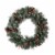 Glitzhome 24 Inch Diameter Glittered Pine Cone Christmas Wreath, with Warm White Lights Perspective: back