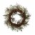 Glitzhome Pre-Lit Berry Holly & Pine Cone Silver Ornament Wreath Perspective: back