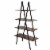Glitzhome Metal & Wooden 4-Tier Bookcase and Ladder Shelves - Black/Walnut Perspective: back