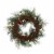 Glitzhome Wooden Window Frame & Pre-Lit LED Pinecone & Ornament Wreath Perspective: back