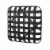 Glitzhome Vintage Square Bamboo Tobacco Basket Decoration - Black Perspective: back