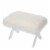 Glitzhome Faux Fur Upholstered Bench with Acrylic X-Leg - White / Clear Perspective: back
