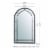 Glitzhome Oversized Metal/Glass Arched Wall Mirror - Black Perspective: back