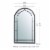 Glitzhome Oversized Metal/Glass Arched Wall Mirror - Black Perspective: back