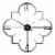 Glitzhome 31.9 Inches Large Metal Frame Wall Art Non Ticking Clock Modern Wall Clock Perspective: back