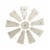 Glitzhome Rustic Farmhouse Round Metal Windmill Wall Decor, Country Farm Home Decoration Perspective: back